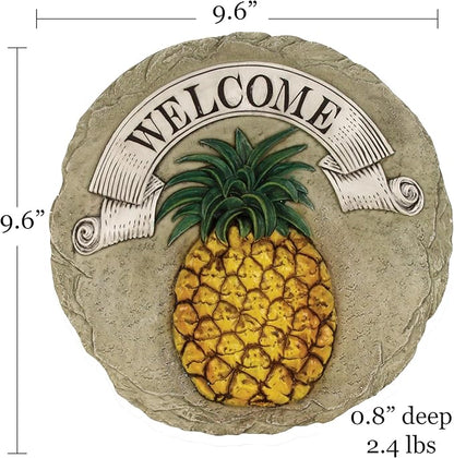 Spoontiques - Garden Décor - Pineapple Stepping Stone - Decorative Stone for Garden