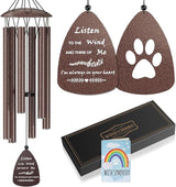 32" Memorial Sympathy Wind Chimes for Loss of Dog,Sympathy Memorial in Memory of Dog Gifts,Loss of Pet Sympathy Gift