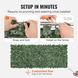 VEVOR Artificial Ivy Privacy Fence Screen, 39 x 98 in Faux Ivy Vine Leaf Hedges Fence, Greenery Privacy Fence with Mesh Cloth Backing, Green Wall Decoration for Outdoor Garden, Yard, Balcony