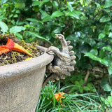 Miniature Stegosaurus Figurines Plant Decorations for Pots,Vintage Resin Hanging Stegosaurus Statue Planter Pot Hugger,Cute Climbing Dinosaur Flower Pot Hanger,Funny Garden Decor Outdoor Yard Gifts