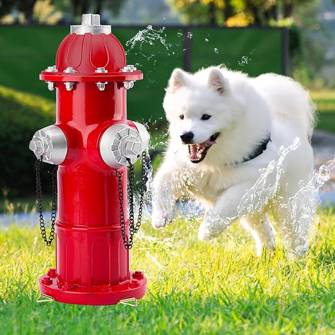 Realistic Resin Fire Hydrant Statue for Potty Training Dogs - Dog Fire Hydrant Pee Post, Weather-Resistant Garden Decor,Outdoor Garden & Lawn Ornament (Suitable for Any Size Dogs;21In)