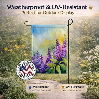 Caroline's Treasures Idaho Syringa in Watercolor Garden Flag Mailbox Flag Decorative Yard Flag Banner Outside Patio Artwork Yard Flower Beds, Garden Size, Multicolor