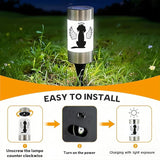 Solar Dog Memorial Garden Light, Outdoor Pet Remembrance Keepsake with Angel Silhouette, Automatic Dusk to Dawn LED Yard Stake
