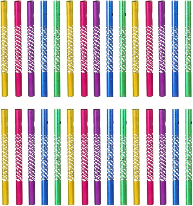 NUOBESTY 50pcs Wind Chime Tubes, Wind Chime Parts DIY Aluminum Hollow Tubes Replacement Windchime Kit Craft Supplies for Handicraft Enthusiasts for Patio, Garden, Outdoor, Home