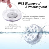 LOFTEK Submersible LED Lights with Remote, 13 LED Pool Lights for Inground Above Ground Pool with Magnets &Suction Cups,16 Color Changing Underwater Light for Ponds Battery Operated, 10 Pack