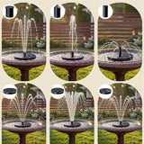 Solar Fountain for Bird Bath: Floating Mini Solar Powerd Water Fountain Outdoor with 6 Nozzles 2026 Upgraded Mini Fountains Pump for Brids Bath Garden Pond Pool