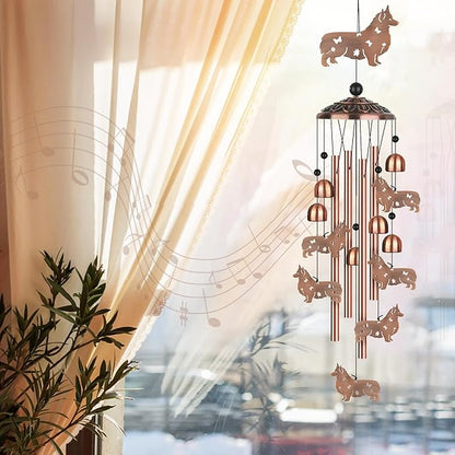 Corgi Gifts for Corgi Lovers, Wind Chimes for Outside, Corgi Decor, Wind Chimes Outdoors, Memorial Housewarming Gifts for Dog Lovers, Garden Yard Décor