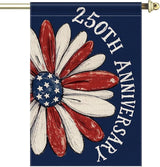 250th Anniversary America Garden Flag, 250 Anniversary USA Flag Patriotic Banner 250 Years of Freedom Yard Sign 4th of July Double-Sided Waterproof 1776-2026 Commemorative Flag 28x40 Inch