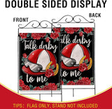 Artofy Kentucky Helmet Large Decorative House Flag, Talk Derby To Me Roses Churchill Downs Yard Garden Outside Decor, Horse Racing Horseshoe Burlap Outdoor Home Decoration Double Sided 28 x 40