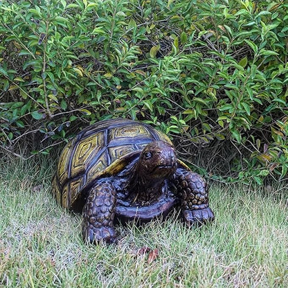 Large Turtle Statues for Garden, 21.2" x 12.5" x 9" Realistic Tortoise Outdoor Sculpture, Weather-Resistant Resin Figurine for Patio, Lawn, and Backyard Decor, Housewarming Gift