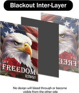 Patriotic Garden Flag 12x18 Inch Double Sided Flag Let Freedom Ring American Eagle 4th of July Memorial Day Independence Day Indoors Outdoors Decoration for Yard (Let Freedom Ring)