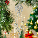 H&D HYALINE & DORA Garden Hanging Crystal Suncatchers Rainbow Makers with Crystal Ball Prisms and Metal Tree of Life for Garden Outdoor Home Kids Room Window