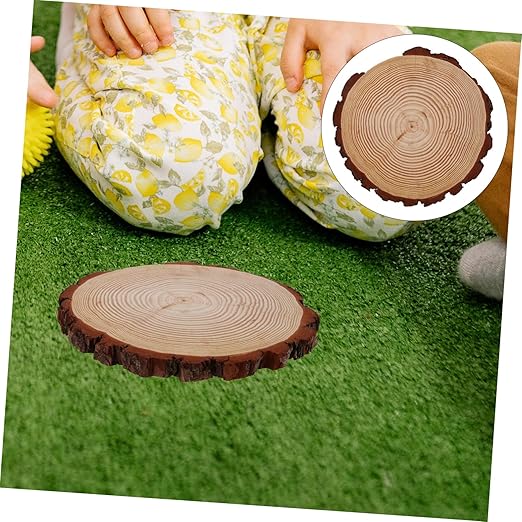 Happyyami 1pcs Garden Decorative Wooden Paver Outdoor Easy DIY Adds Natural Beauty