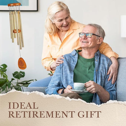 Leebbsin Retirement Gifts for Women Men 2026, Happy Retirement Gift Wind Chimes, Gifts for Retiree, Coworker, Friends, Teacher, Nurse, Doctors, Boss, Best Gift for Retirement, Going Away