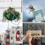 RIFNY 20 Inch Silver Chain for Hanging Plants, Small Plant Chains for Hanging Baskets Kits with Hooks for Bird Feeders Planters Billboards Lanterns Wind Chimes Ornaments Outdoor Indoor Use (5 PCS)