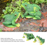 Pissente Frog Statue Garden Decor Resin Weatherproof Outdoor Frog Figurine Lawn Ornament for Indoor Outdoor Patio Yard (1 Pair)
