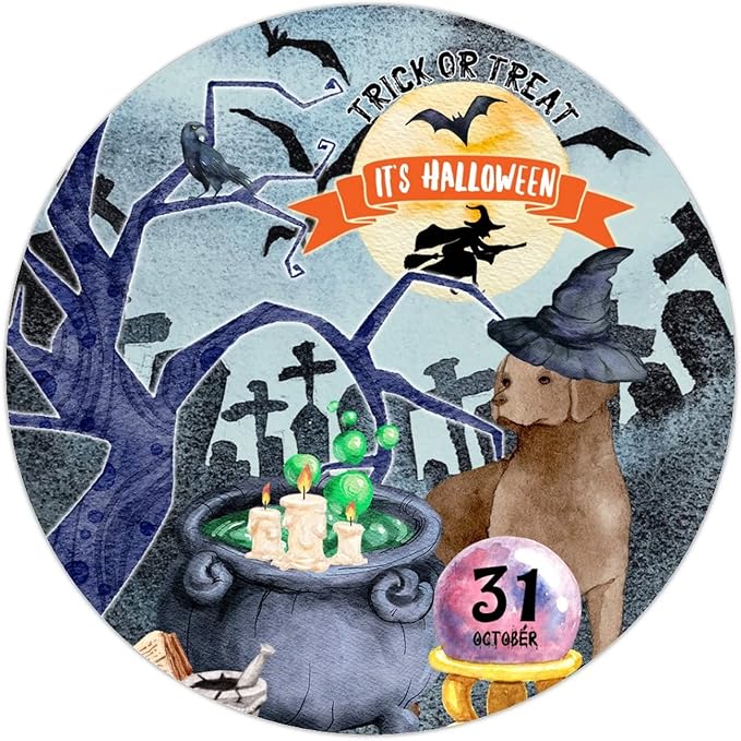 Retro Metal Sign 12"x12",Happy Halloween Scary Night Grave Witch Bats Trick Or Treat Dog Aluminum Tin Metal Sign for Home Living Room Bedroom Garden Farm Patio Decor Wall Art Poster