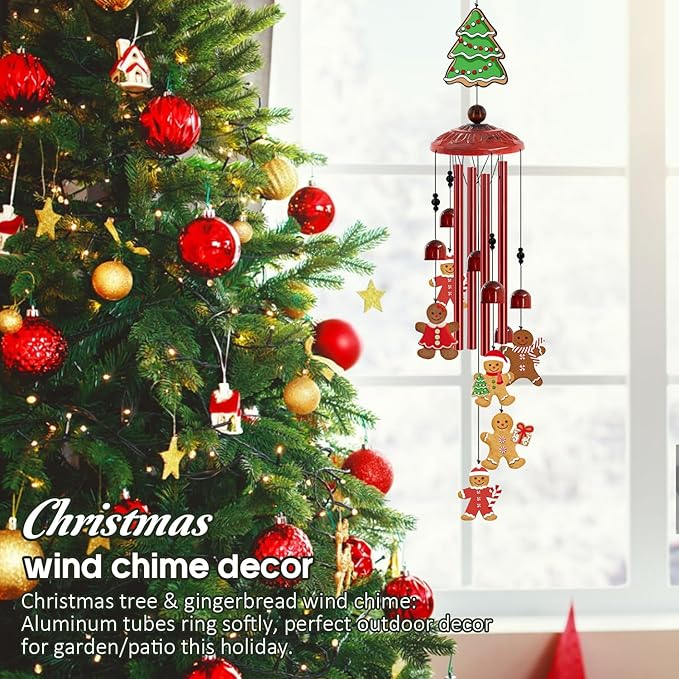 35" Metal Wind Chimes for Outdoor Decor, Waterproof Hanging Wind Bell for Garden, Patio, Porch, Elegant Ornament for Yard Porch,Garden Decoration Outdoor