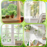 Suncalla 2 Pcs Crystal Suncatchers for Window Boho Decor Hanging Sun Catcher Making Rainbow Green Plants Artificial Crystal Prisms Wind Chime with Chain for Garden Home Wedding Ornament Gift