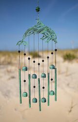 VP Home Dolphin Tribal Wind Chimes for Outside, 28.5-Inch Wind Chimes with Rustic Design for Gardens, Patios, and Porches, Thoughtful Gifts for Mom, Grandma, and Dolphin Lovers