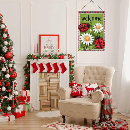 Aninal Flower Garden Flag Seasonal Double Sided 12 x 18 Inch Small Yard Flag for Indoor Outdoor Decor Holiday All Seasons
