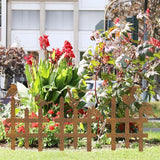 3 Pcs Small Garden Fence with 6 Pieces Birds Decoration, Metal Birds Yard Decor, Insert Lawn Picket Fence Garden Borders Decorative for Landscape Path Flowerbeds Plant Yard, Fence Decorations Outdoor