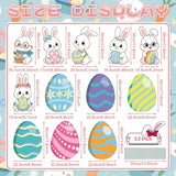 12-Piece Easter Bunny Yard Signs with Stakes Decorations – 6 Cute Rabbits & 6 Colorful Eggs 30 cm Large Outdoor Easter Lawn Signs for Garden, Driveway, Yard, and Spring Party Décor
