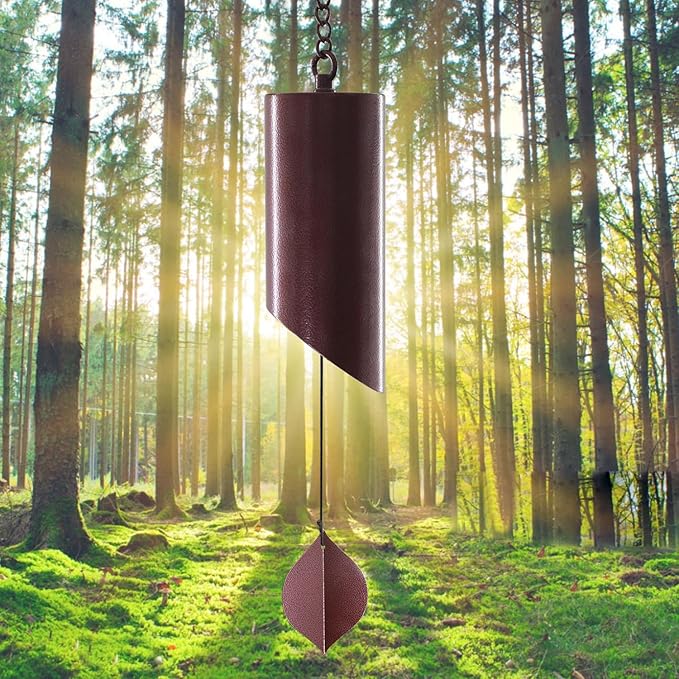Wind Chimes for Outside Deep Tone, Deep Resonance Serenity Bell Wind Chimes,Metal Windbell, Weather Resistant Modern Wind Chimes for Patio Garden Porch Bronze