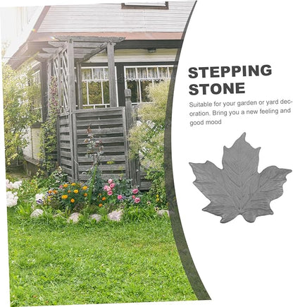 YARNOW 1.35kg Garden Decorative Maple Stepping Stone Elegant Outdoor Walkway Paver for Pathways and Yards Cast Iron Design Garden Ornament