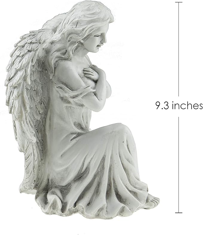 Angel Resin Garden Statue | Outdoor Indoor Figurine Gift Decoration for Home Décor, Patio, Yard, and Garden