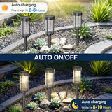 EXCMARK 2 Pack Outdoor Solar Lights Waterproof for Yard Garden Walkway Pathway Lawn Decorative Contemporary Landscape Lighting. (Warm White Light, 2)