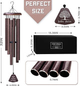 Best Friend Birthday Gifts for Women/Men Wind Chimes 32", Friendship/Bestie Gifts for Women, Long Distance/Mothers/Valentines Day/Christmas/Graduation Gift for Best Friend/Bff/Soul Sister/Bestie
