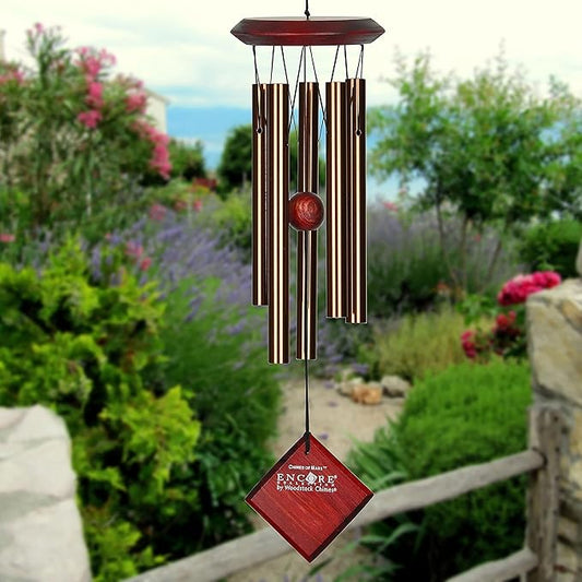 Woodstock Wind Chimes of Mars Chime for Outside 17" Bronze Small Light Sound Wind Chime Décor for Outdoor Garden, Patio, Porch, Encore Collection