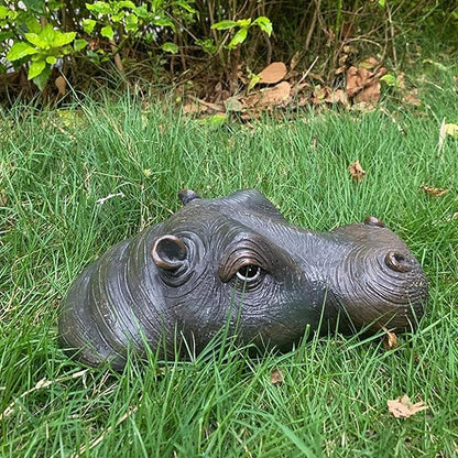 Garden Statues Pond Floating Hippopotamus Lawn Statues Horse Head Statue Garden Decor Floating Pond Ornament Realistic Yard for Pool Pond Yard Ornaments Decor