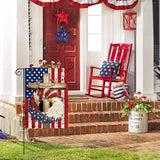 AVOIN colorlife Patriotic Stars and Stripes Eagle Wreath Garden Flag 12x18 Inch Double Sided Outside, USA 4th of July Memorial Day Independence Day Watercolor Yard Outdoor Decoration