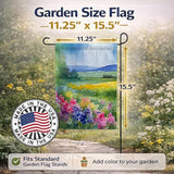 Caroline's Treasures Massachusetts Mayflowers in Watercolor Garden Flag Mailbox Flag Decorative Yard Flag Banner Outside Patio Artwork Yard Flower Beds, Garden Size, Multicolor