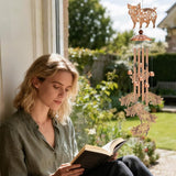 Pig Decor Wind Chimes - Metal Animal Windchimes with Card Outside Indoor Decoration for Garden Yard Patio Balcony Thanksgiving Christmas Birthday Gifts for Pigs Lovers Women Mother Grandma