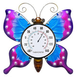pealstar Outdoor Thermometer Decorative Waterproof Outdoor Thermometers for Patio Large Butterfly Wall Thermometer for Garden Yard Living Room Decor