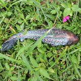 Antique Luminous Outdoor Koi Fish Statues - Resin Koi Fish Yard Art Decor for Garden, Patio, Lawn, Pond