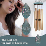 ASTARIN Personalized Memorial Wind Chimes, 35" Deep Tone Hummingbird Wind Chimes Memorial Gifts for Loss Mom Dad, Sympathy Windchime in Loving Memory of Loss Loved One(Produced in USA)