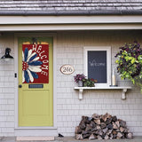 AVOIN colorlife Patriotic 4th of July House Flag 28x40 Inch Double Sided Outside, Memorial Day Red Floral Welcome Daisy Yard Outdoor Decoration