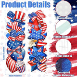 Beeveer 2 Pcs 4th of July Yard Signs Outdoor Patriotic Star Lawn Decoration 250th Anniversary American Waterproof Welcome Party Yard Signs with Stake for Memorial Home Garden Pathway Supplies