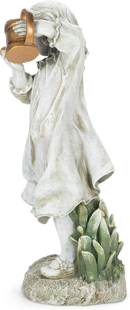 Joseph's Studio Garden Statue – 22" Tall Girl with Watering Can Outdoor Décor – Elegant Resin Yard Sculpture for Patio, Lawn, or Garden
