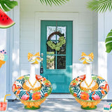JcHrmers Diving Porch Goose Outfits Swimming Goose Outfits Bikini Lawn Porch Goose Clothes Fits 23" Cement Plastic Goose Statue for Summer Outdoor Garden Yard Patio Decoration