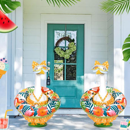 JcHrmers Diving Porch Goose Outfits Swimming Goose Outfits Bikini Lawn Porch Goose Clothes Fits 23" Cement Plastic Goose Statue for Summer Outdoor Garden Yard Patio Decoration