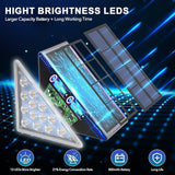 AUDLES LED Solar Step Lights Waterproof Outdoor Stair Lights, Warm White Solar Deck Light IP67 Solar Decoration Lights for Yard, Patio, Garden, Walkways, Front Door, Pathway, Driveway, Porch 2PK