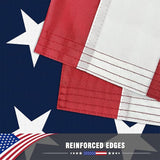 5x3 Ft American Outdoor Flag - US Flag Bright Color and Fade Resistant - Canvas Header and Double Stitched - USA Flags with Brass Grommets (US Flag 2pc)