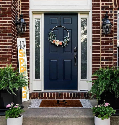 Hello Spring Wooden Porch Sign 47" Spring Large Welcome Porch Sign for Home Front Door Yard Season Decor