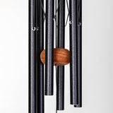 Festival 18-inch Redwood Wind Chime in Black by Wind River for Patio, Backyard, Garden, and Outdoor décor. Made in The USA