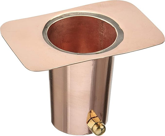 Good Directions 495P Pure Copper Gutter Clip Funnel Rain Chain Adapter